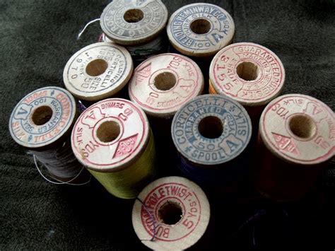 Vintage Wooden Thread Spools