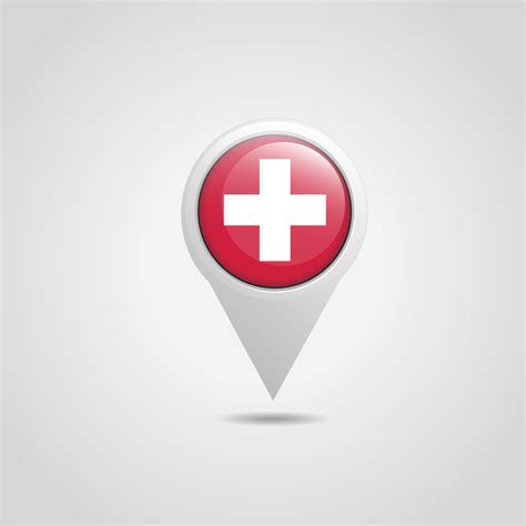 Switzerland Flag Map Pin 12977954 Vector Art at Vecteezy