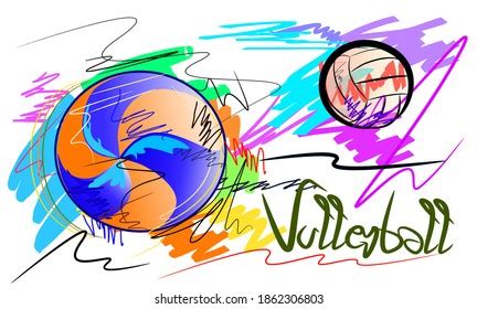 641 Volleyball paint Stock Illustrations, Images & Vectors | Shutterstock