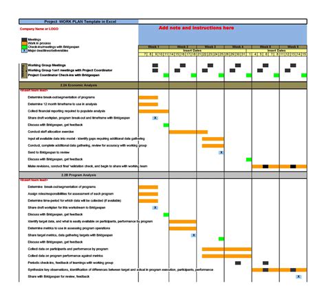 Work Plan - 40 Great Templates & Samples (Excel / Word) ᐅ TemplateLab