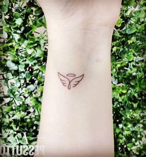 Angel Tattoo | Tiny tattoos, Minimalist tattoo, Tattoos for women small