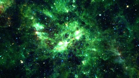 Green Galaxy Stock Video Footage for Free Download