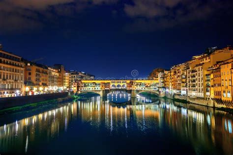 View of Ponte Vecchio at Night. Florence Stock Image - Image of european, historic: 110242879