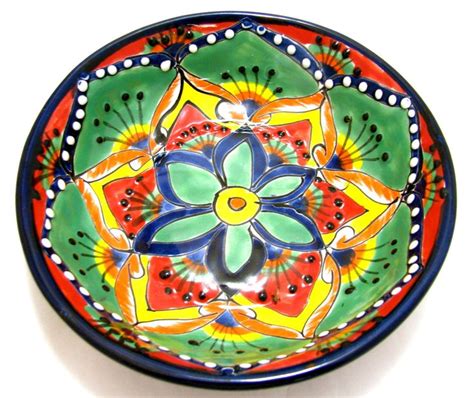 MEXICAN TALAVERA POTTERY BOWL PLATE 7.5" | Talavera pottery, Pottery, Pottery bowls