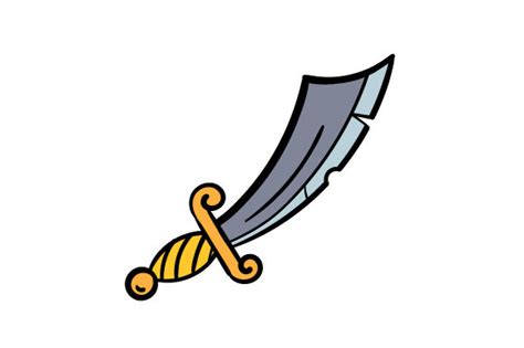 Cartoon Pirate Sword (SVG Cut file) by Creative Fabrica Crafts · Creative Fabrica