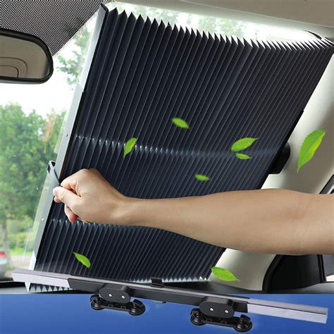 GLiving Car Windshield Sun Shade,Retractable Car Sun Shade for Windshield - Protect Vehicle's ...