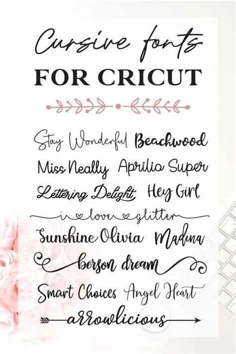 13 Best Cursive Fonts for Cricut DIY Projects