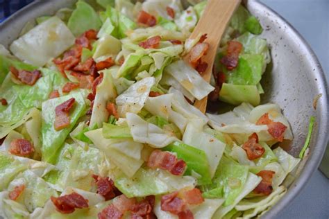 Bacon Fried Cabbage - Southern Style Fried Cabbage with Bacon