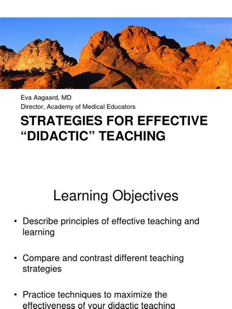 Didactic Teaching | Teaching Method | Lecture