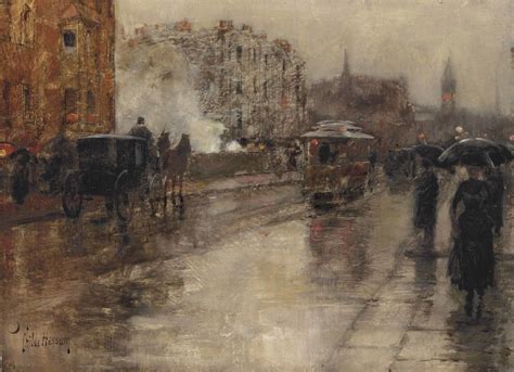 Childe Hassam - Rainy Day, Boston [c.1886] | Childe hassam, Frederick childe hassam, American art