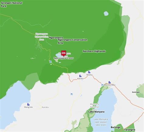 Ngorongoro Crater Lodge Map