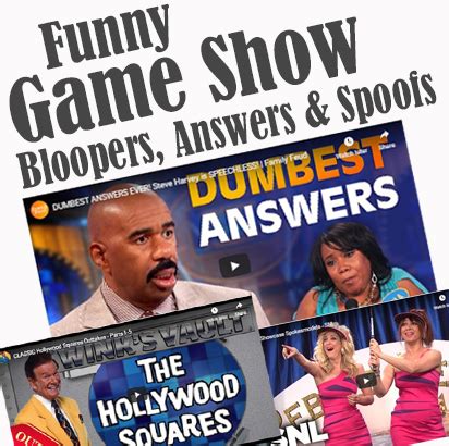 Funny Game Show Bloopers, Answers and Spoofs