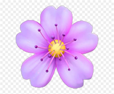 #flower #purple #emoji - Flower Emoji Png, Transparent Png - vhv