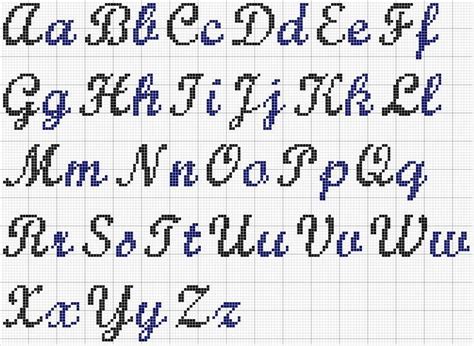 Free Cursive Alphabet Cross Stitch Pattern - Franklin Morrison's Coloring Pages