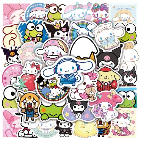 Buy Goodern Compatible for 100PCS Cute My Melody Kuromi Sanrio Stickers Kuromi and My Melody ...