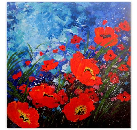 Abstract Poppy Painting - Painting Photos