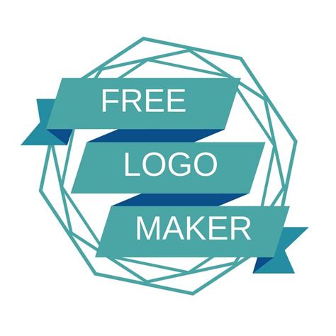 free logo maker with blue ribbons