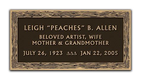 Cemetery Marker Plaques — International Bronze Plaque Co.