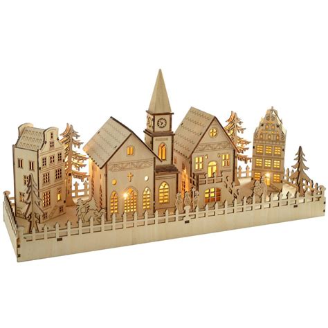 Wooden Christmas Village Scenes - Christmas Villages