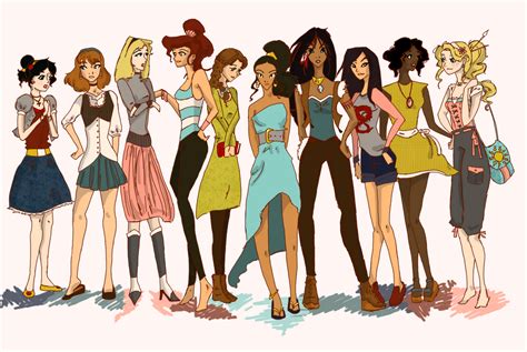 Modern Disney Princesses by Twilight-Kairi on DeviantArt