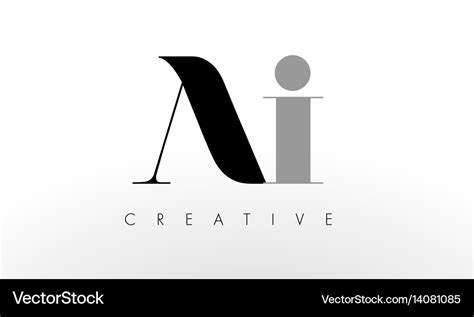 A i letter logo design creative ai letters icon Vector Image