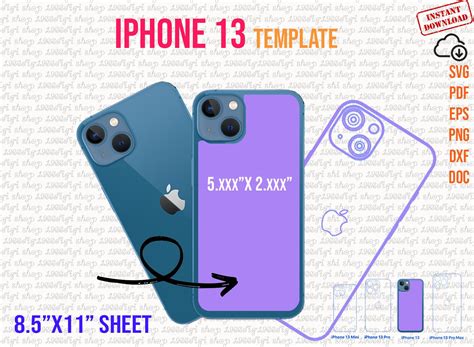 IPhone 13 Template, iPhone Template, Phone Case Template, iPhone 13 Svg, Phone Case Svg, Ms Word ...