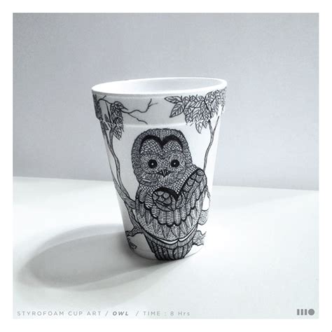 STYROFOAM CUP ART (DRAWING) on Behance