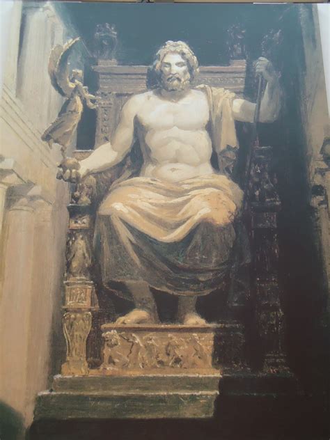 Seven Wonders of the Ancient World: Photo about the Statue of Zeus at Olympia