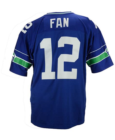 Mitchell & Ness Synthetic Men's Fan #12 Seattle Seahawks Replica Throwback Jersey in Blue for ...