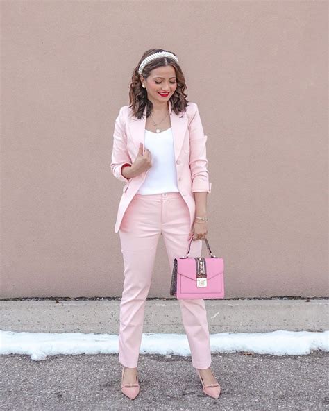 Styling a Pastel Pink Suit - Ella Pretty Blog | Pastel pink outfit, Pink suit, Fashion