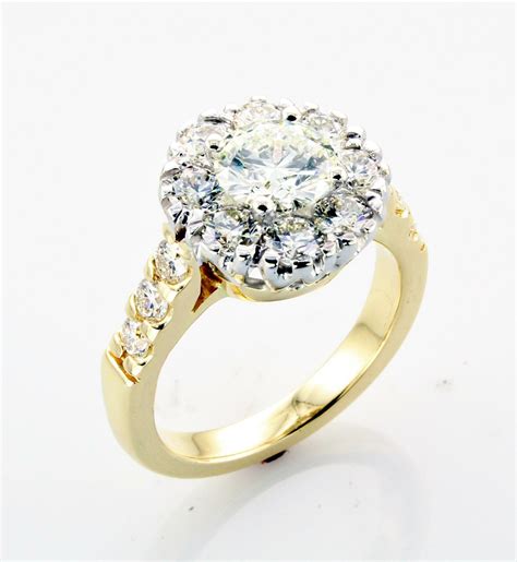 Yellow Gold Diamond Engagement Ring by Keezing Kreations