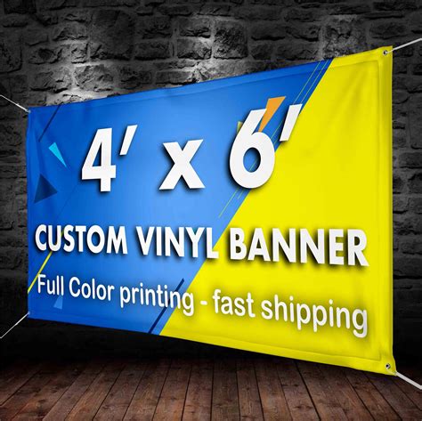 4x6' Custom Banners Vinyl Banner printing 13oz full | Etsy