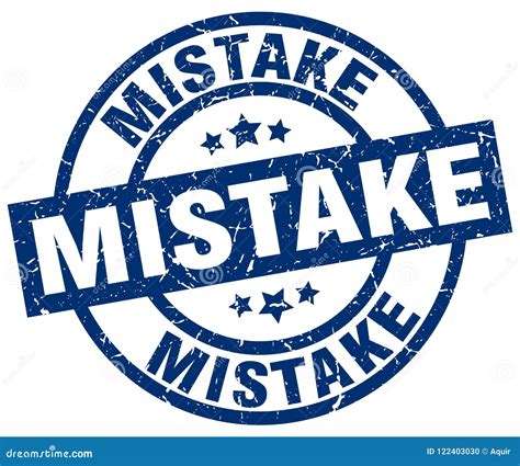 Mistake stamp stock vector. Illustration of blue, grunge - 122403030