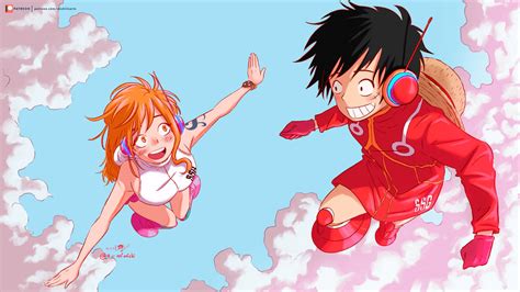 Luffy and Nami Egghead by amimishi on DeviantArt