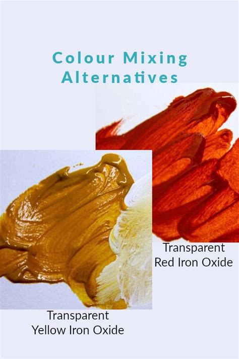 Colour Mixing Alternatives to Transparent Red Iron Oxide and Yellow Iron Oxide | Color mixing ...