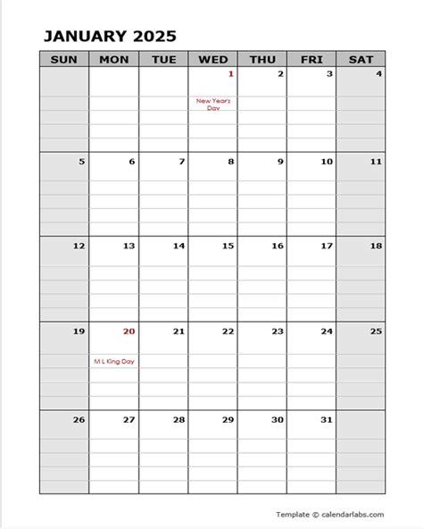 2025 Daily Planner Calendar Template - Free Printable Templates