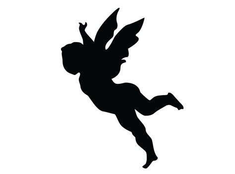 Flying Angel Silhouette at GetDrawings | Free download