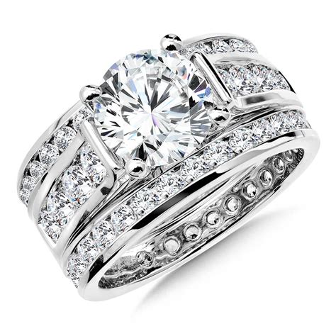 14K White Gold 0.59ct Diamond Bridal Set | More Than Just Rings