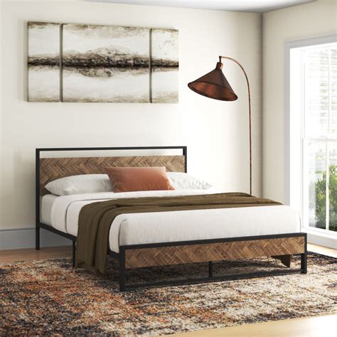 Trent Austin Design® Danise Low Profile Metal Frame Platform Bed with Headboard & Reviews | Wayfair