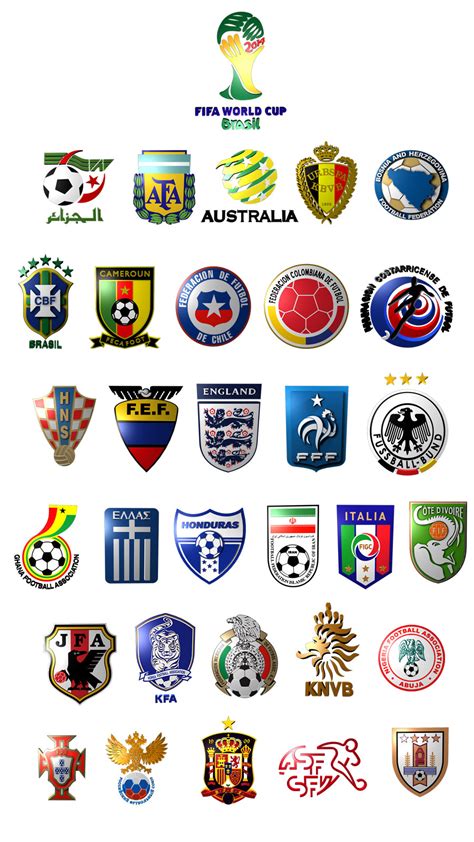 fifa world cup 2014 national team logos pack 3D Model 3DS - CGTrader.com