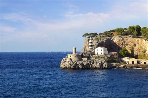 Lighthouse in Port De Soller, Majorca Mallorca, Spain Stock Photo - Image of ller, majorca ...