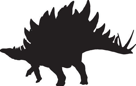 stegosaurus black silhouette isolated background 31108784 Vector Art at Vecteezy