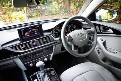 Audi A6 hybrid interior editorial photography. Image of vehicle - 39014807