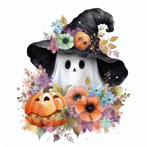 Premium AI Image | funny halloween ghost