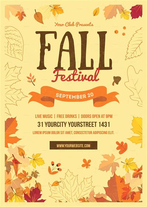 Free Printable Fall Festival Flyer Templates Of Fall Festival Flyer by Infinite ...