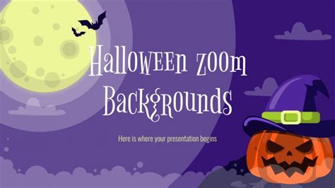 Halloween Zoom Backgrounds | Google Slides & PowerPoint