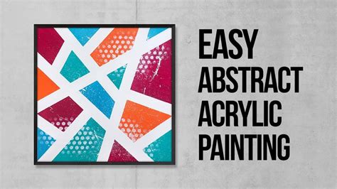 Abstract Acrylic Painting with Masking Tape / Daily Art Demo / Easy DIY Painting / 053 - YouTube