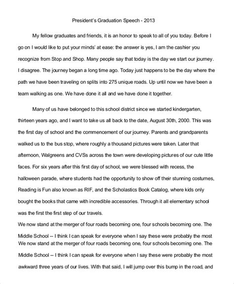 FREE 10+ Graduation Speech Templates in PDF | MS Word