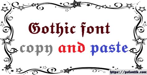 Gothic font copy and paste (???????????????????????? ????????????????) - Psfont tk