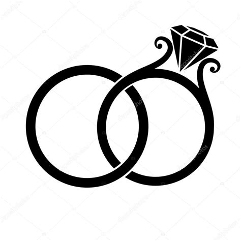 Wedding Rings Silhouette Stock Vector Image by ©Simeon.VD #83138288